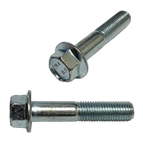 8MFB101590D6921 M10-1.5 X 90 mm Hex Flange Screw (PT), Non-Serrated, DIN 6921, Class 8.8, Clear Zinc